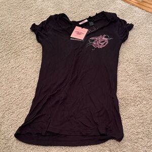 Harley-Davidson Black Tee with Pink Graphic